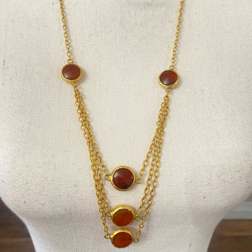 Vintage Gem Statement Necklace - image 3